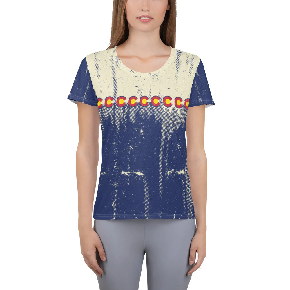 Colorado Grunge Flag - Basic Yoga Leggings