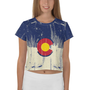 Colorado Grunge Flag - Basic Yoga Leggings
