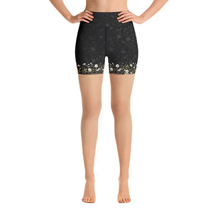 Midnight Bloom Capri Leggings