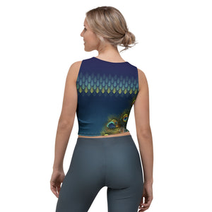 Peacock Plumage Crop Top