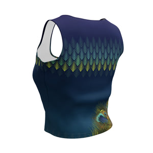 Peacock Plumage Crop Top