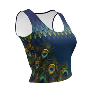 Peacock Plumage Crop Top