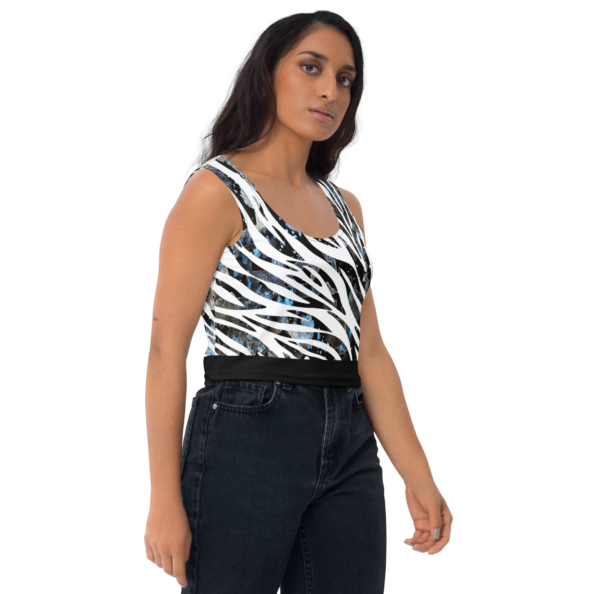 Urban Zebra Bloom Crop Top