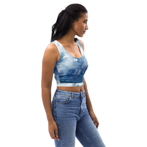 Watercolor Blues Crop Top