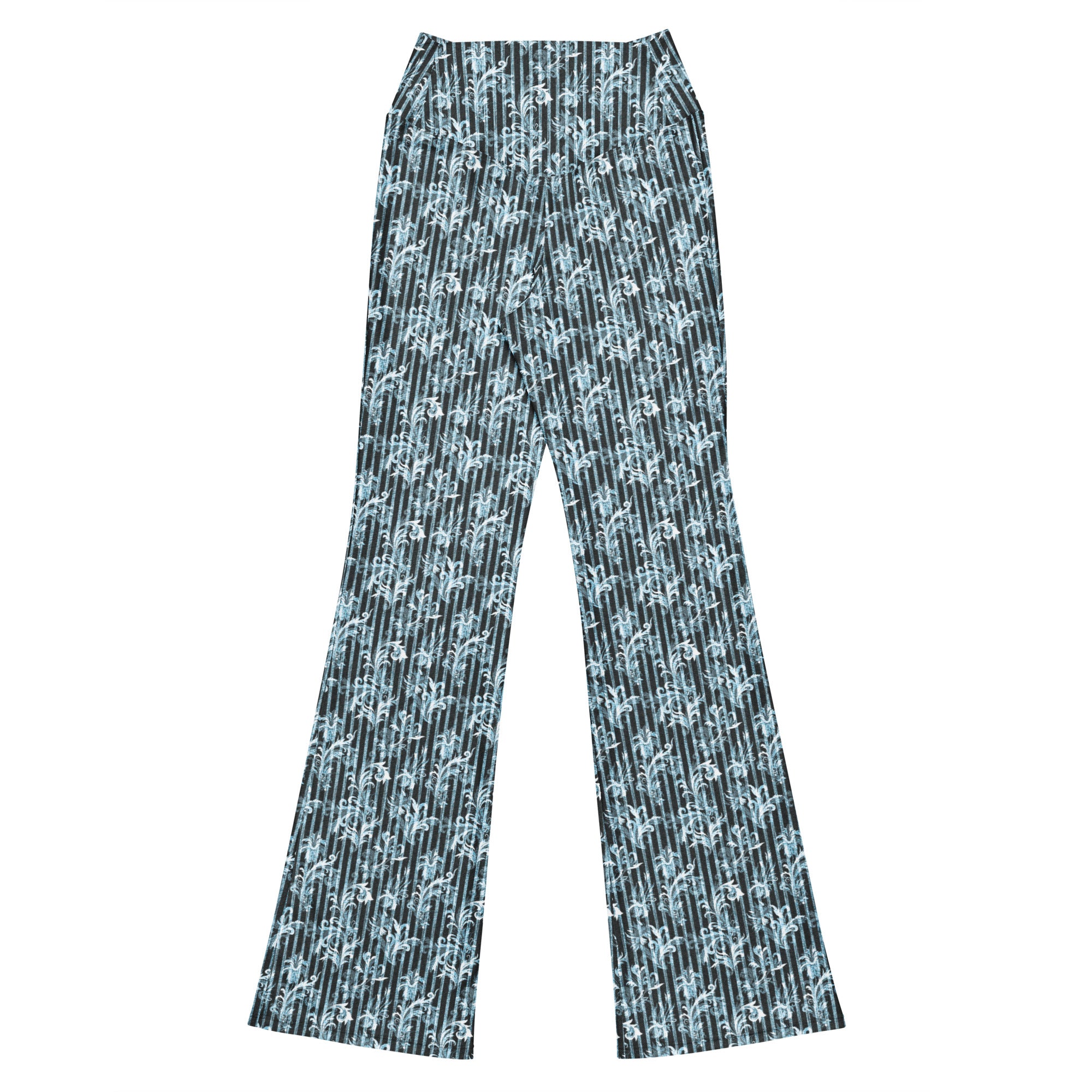 "Denim" Fleur-ish Flare leggings