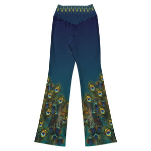 Peacock Plumage Flare leggings