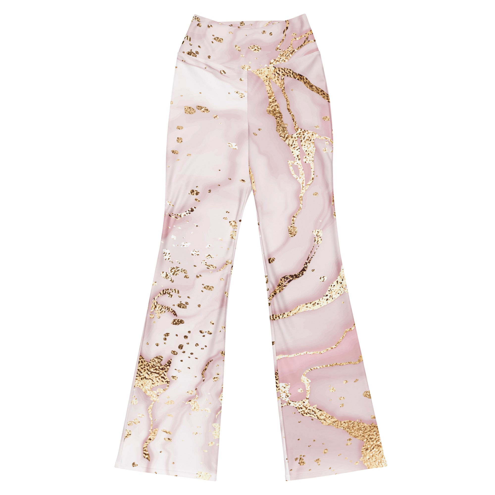 Champagne Swirl Flare leggings