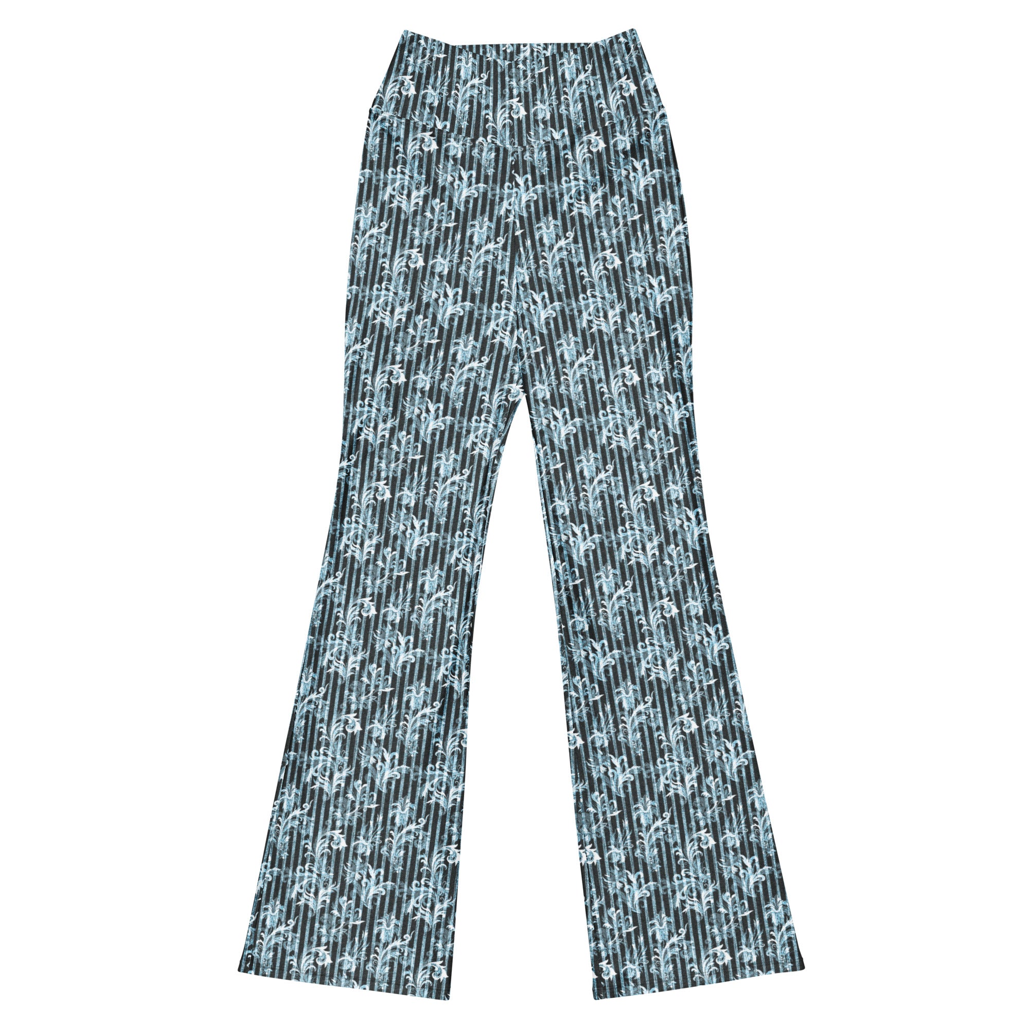 "Denim" Fleur-ish Flare leggings