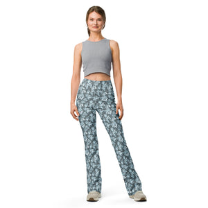 "Denim" Fleur-ish Flare leggings