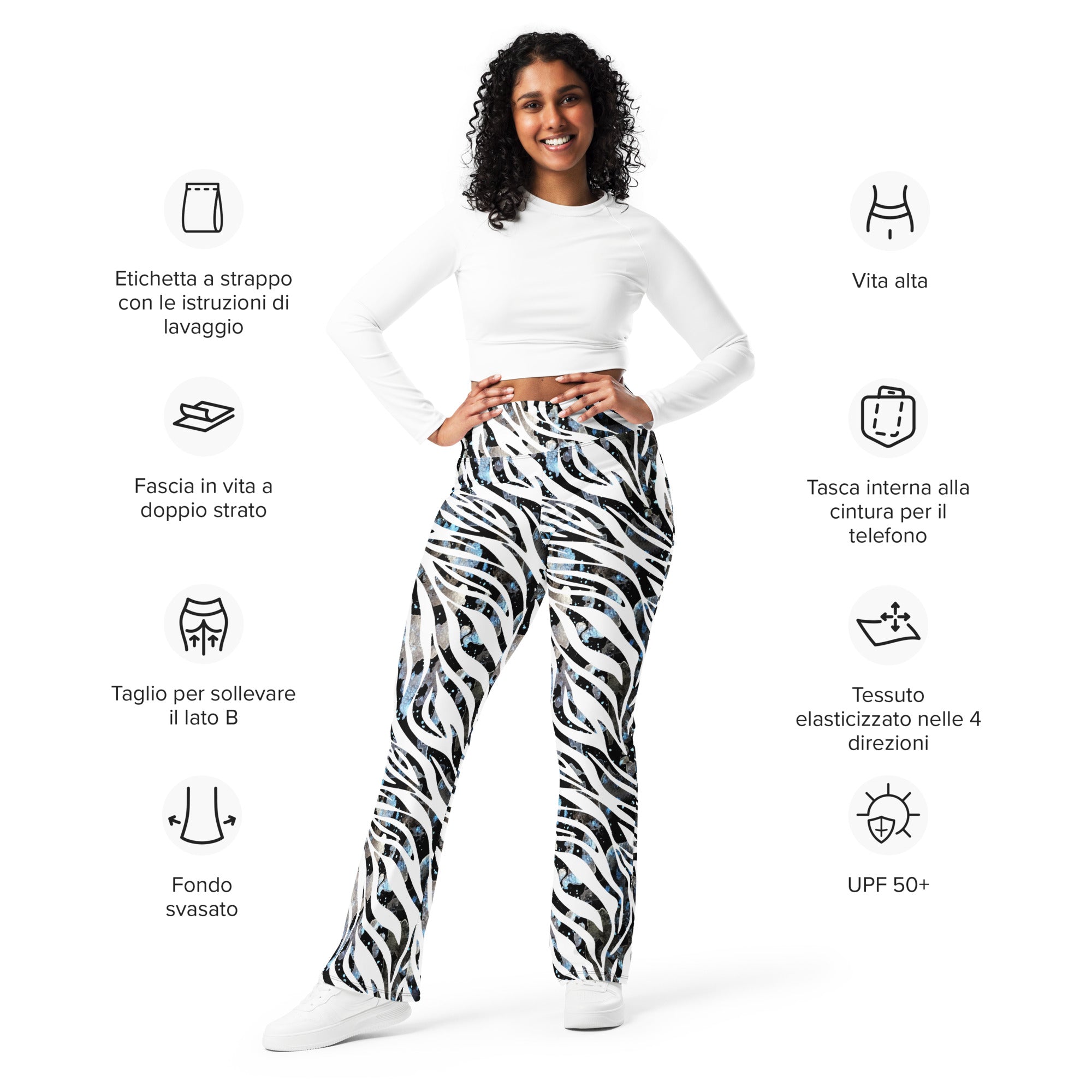 Urban Zebra Bloom Flare leggings