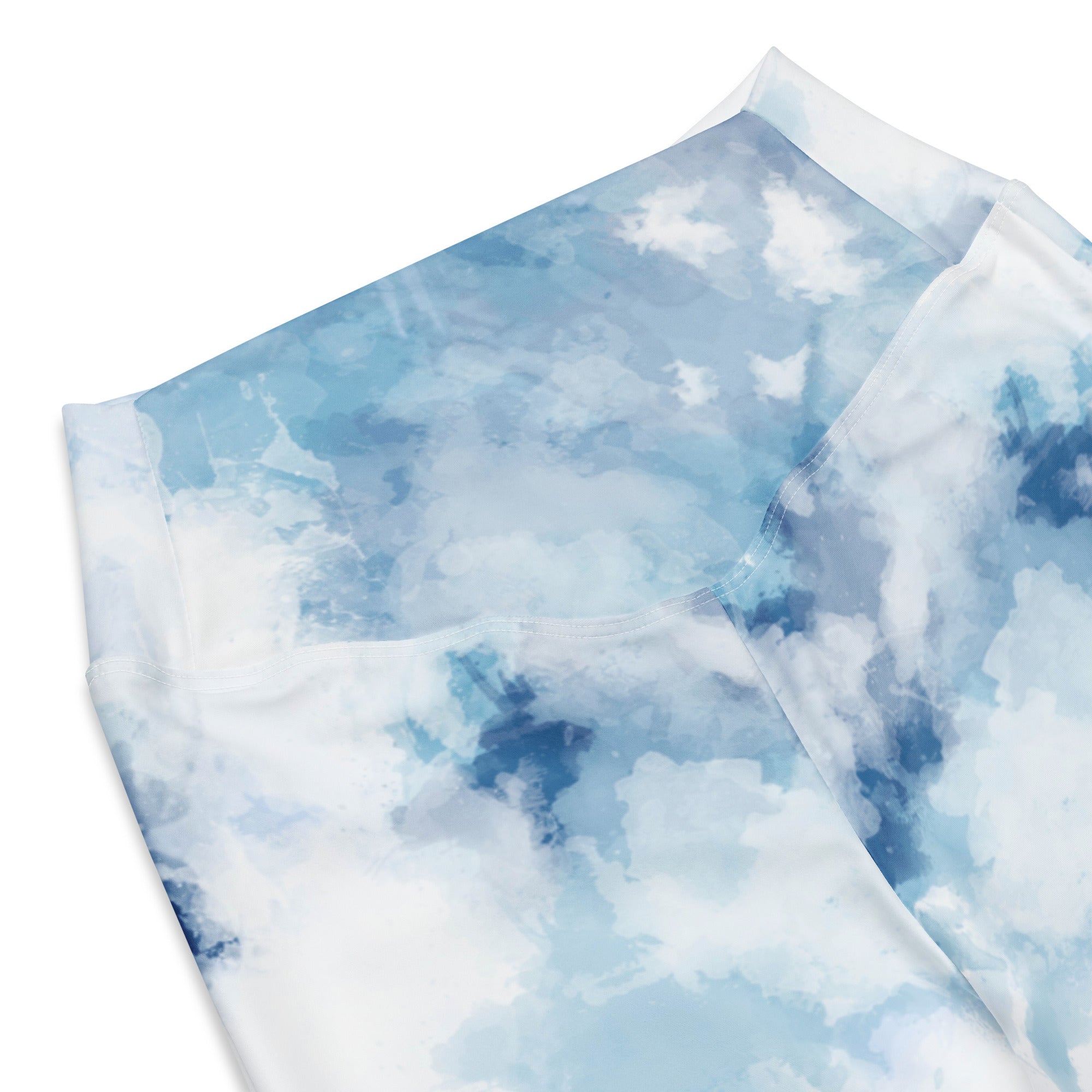 Watercolor Blues Flare leggings