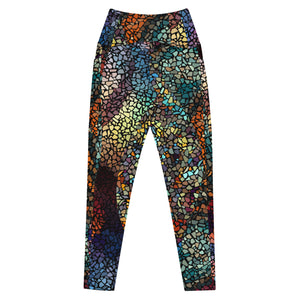 Multi Mosaics Crossover leggings with pockets