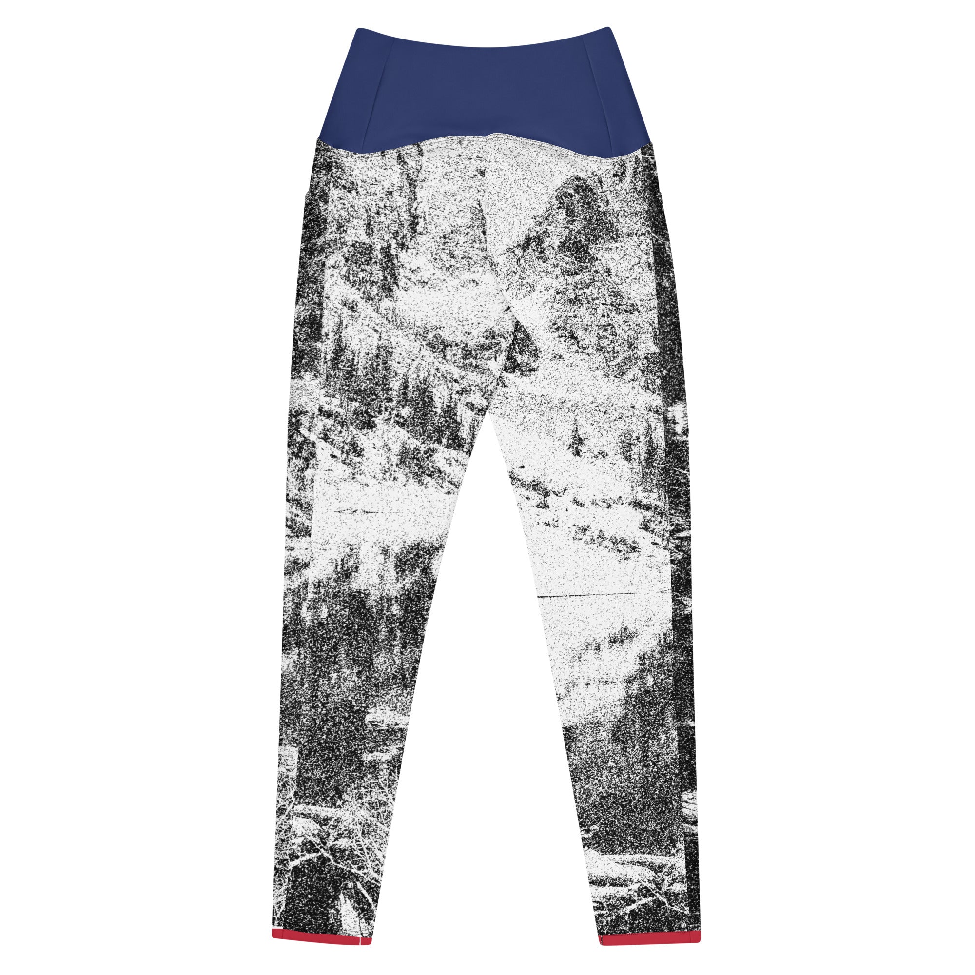 Colorado Mtn and Flag Crossover leggings with pockets