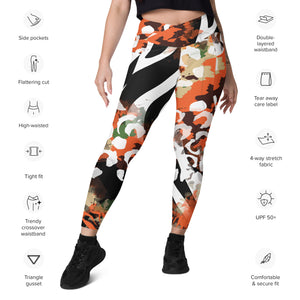 In the Jungle Crossover Leggings with pockets