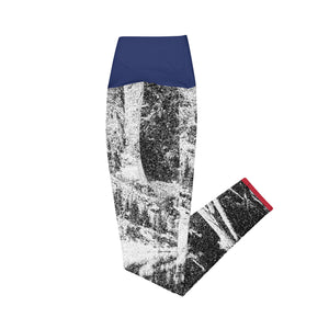 Colorado Mtn and Flag Crossover leggings with pockets