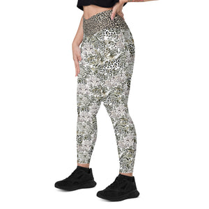 Cheetah Crossover leggings with pockets