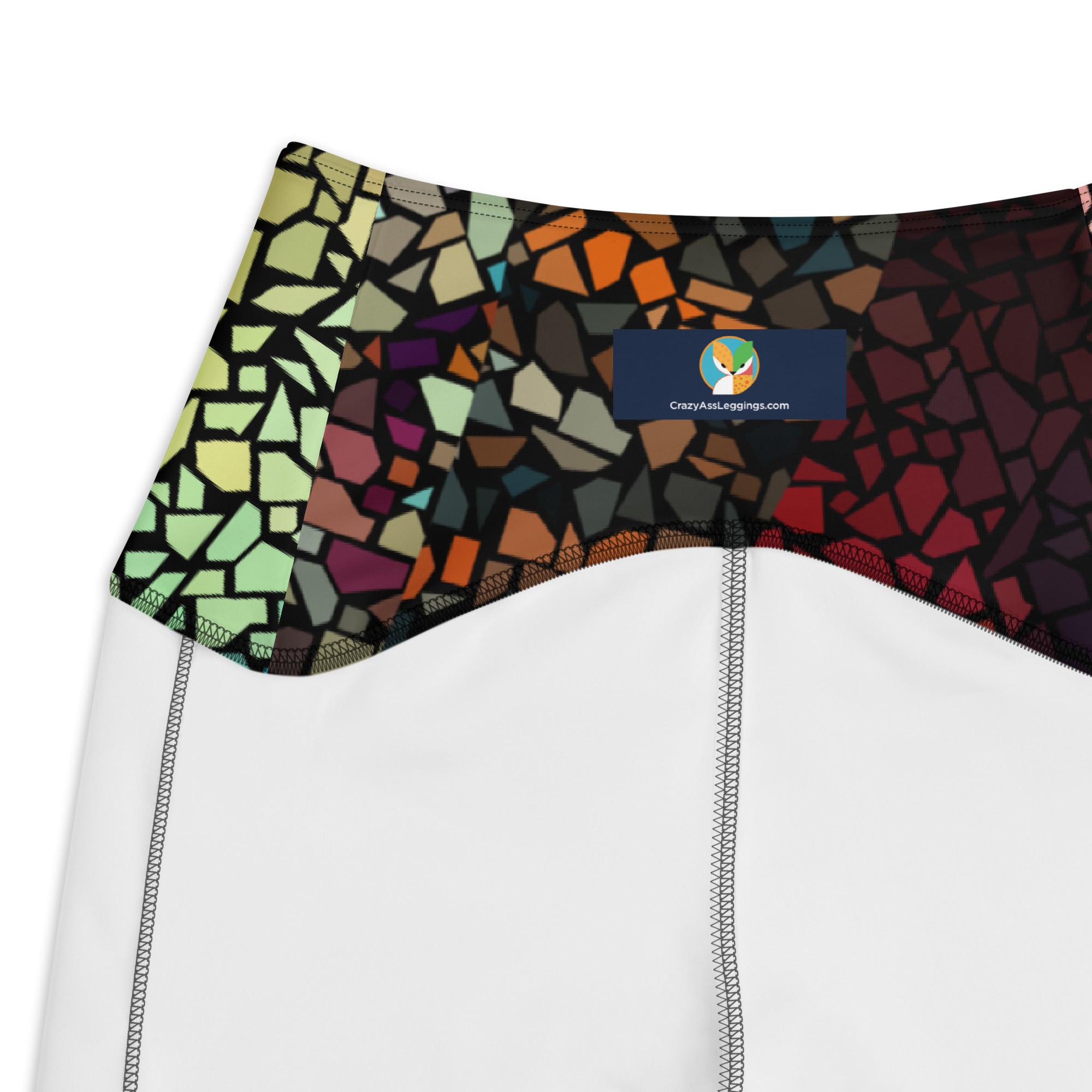 Multi Mosaics Crossover leggings with pockets