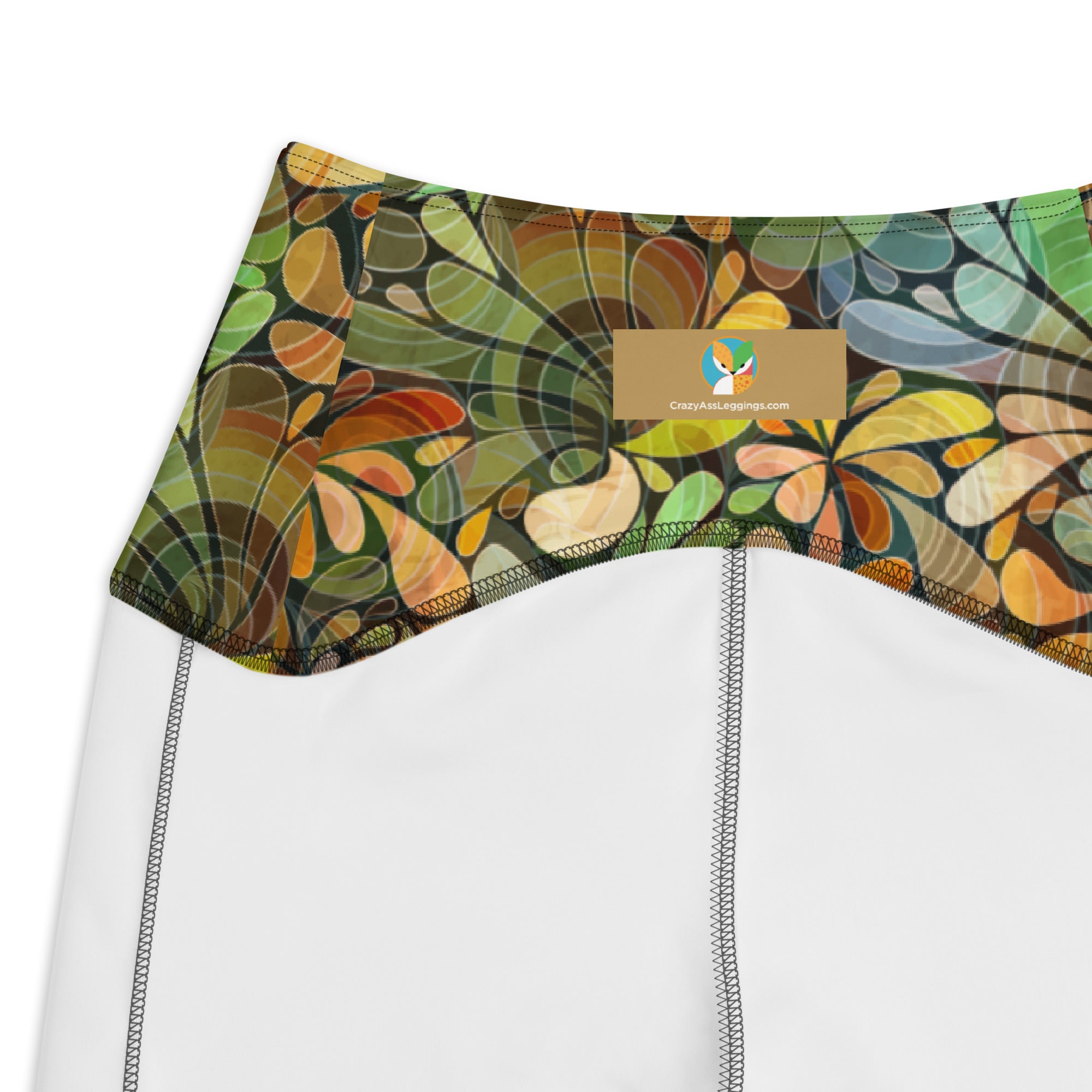 Browns and Golds Crossover leggings with pockets