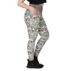 Cheetah Crossover leggings with pockets