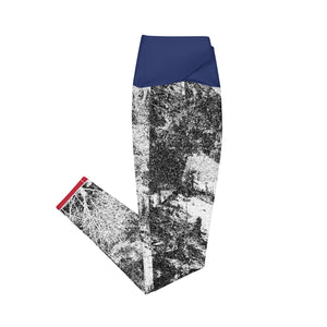 Colorado Mtn and Flag Crossover leggings with pockets