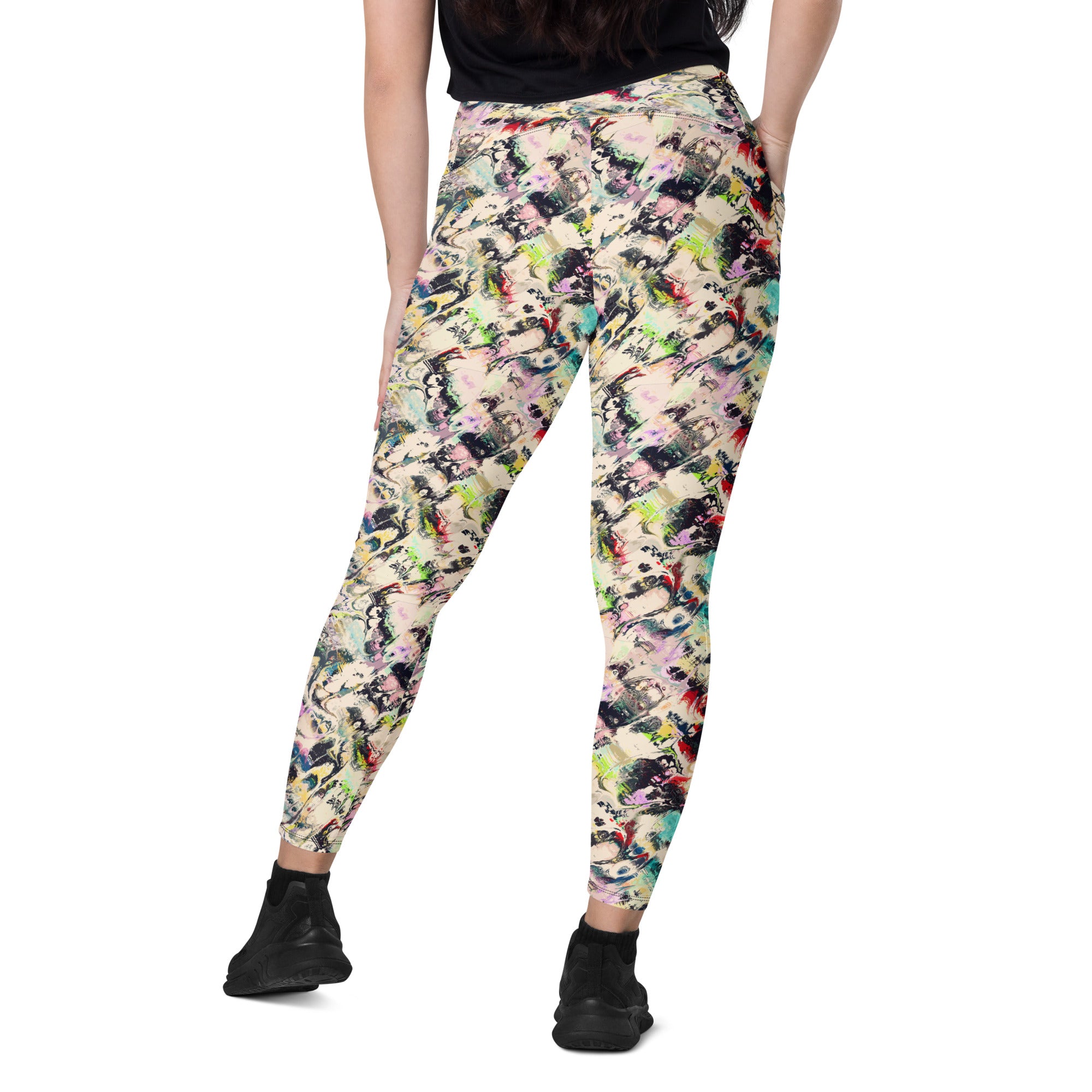 Multicolor Abstract Leggings with pockets