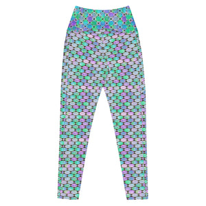 Neon Pastel Geometrics Leggings with pockets