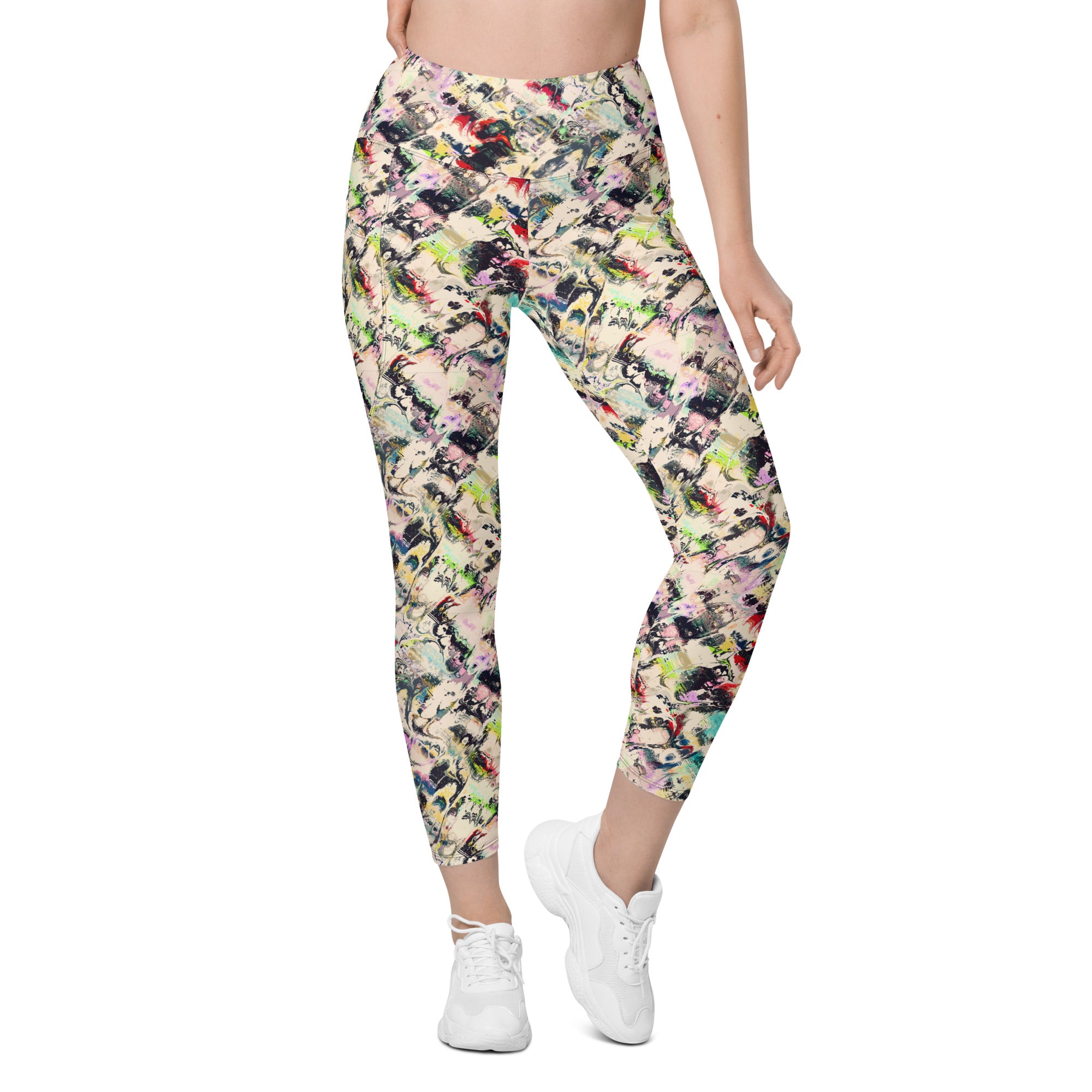 Multicolor Abstract Leggings with pockets