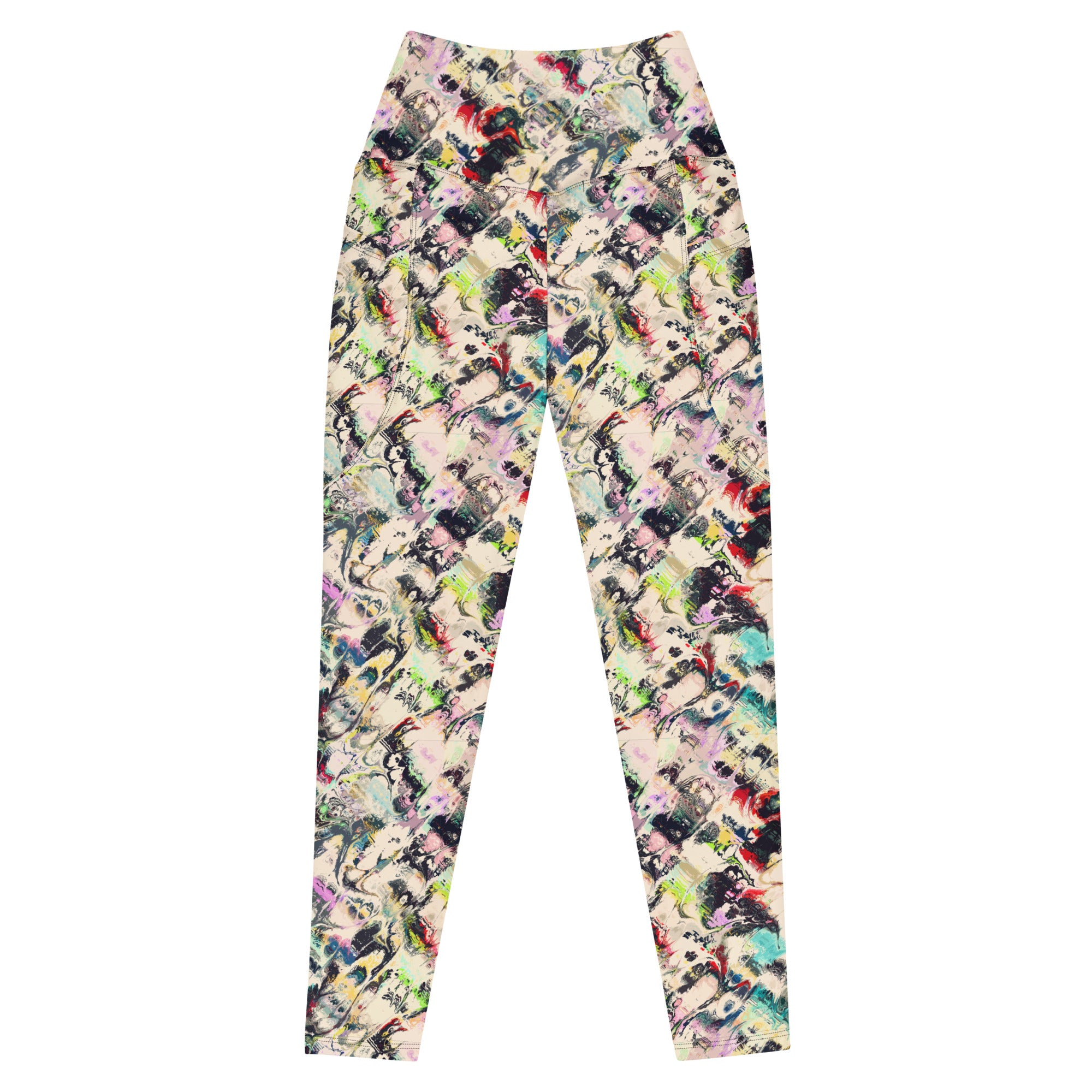 Multicolor Abstract Leggings with pockets