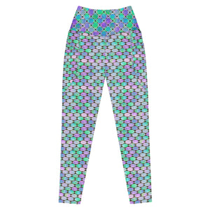 Neon Pastel Geometrics Leggings with pockets