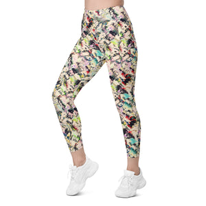 Multicolor Abstract Leggings with pockets