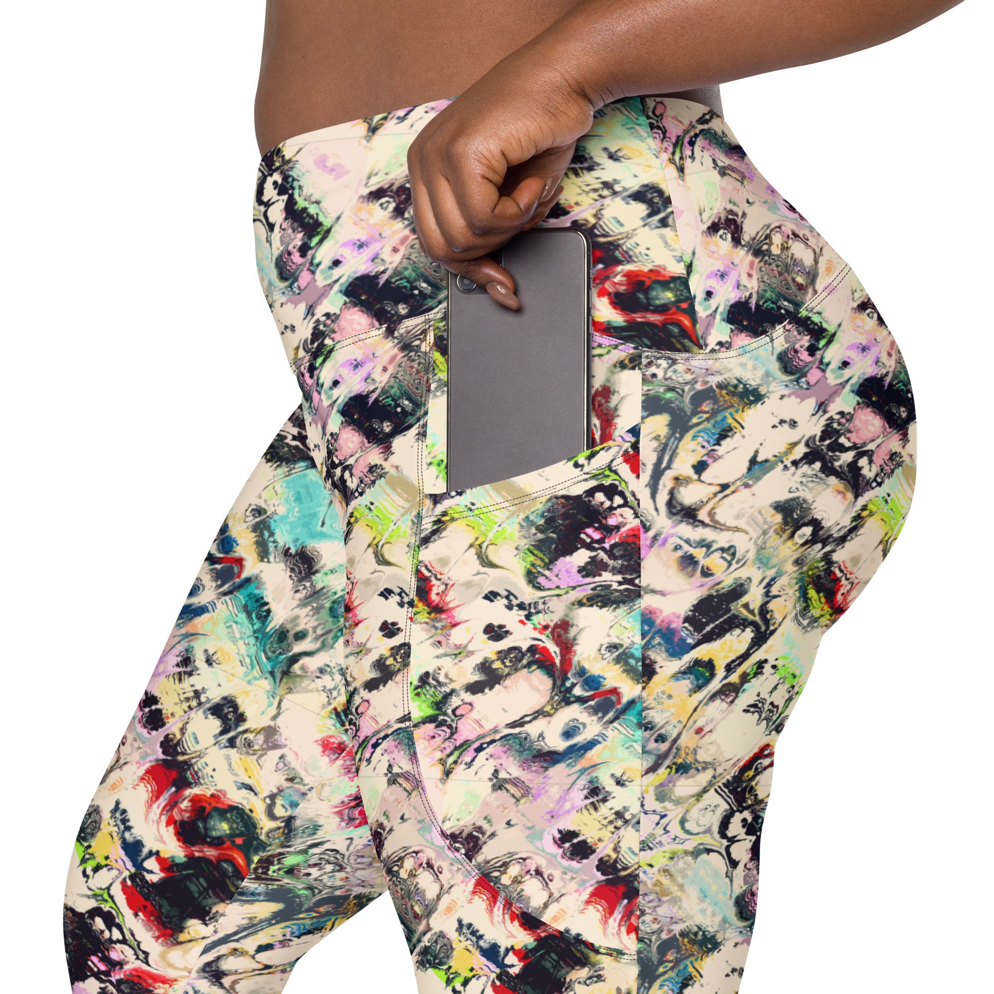 Multicolor Abstract Leggings with pockets