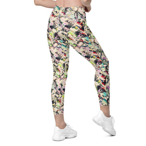 Multicolor Abstract Leggings with pockets