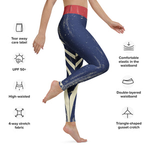 Colorado Grunge Flag - Basic Yoga Leggings