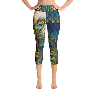 Peacock Plumage Flare Leggings