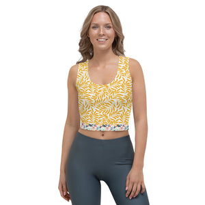 Yellow and Grey Watercolor - Crop Top