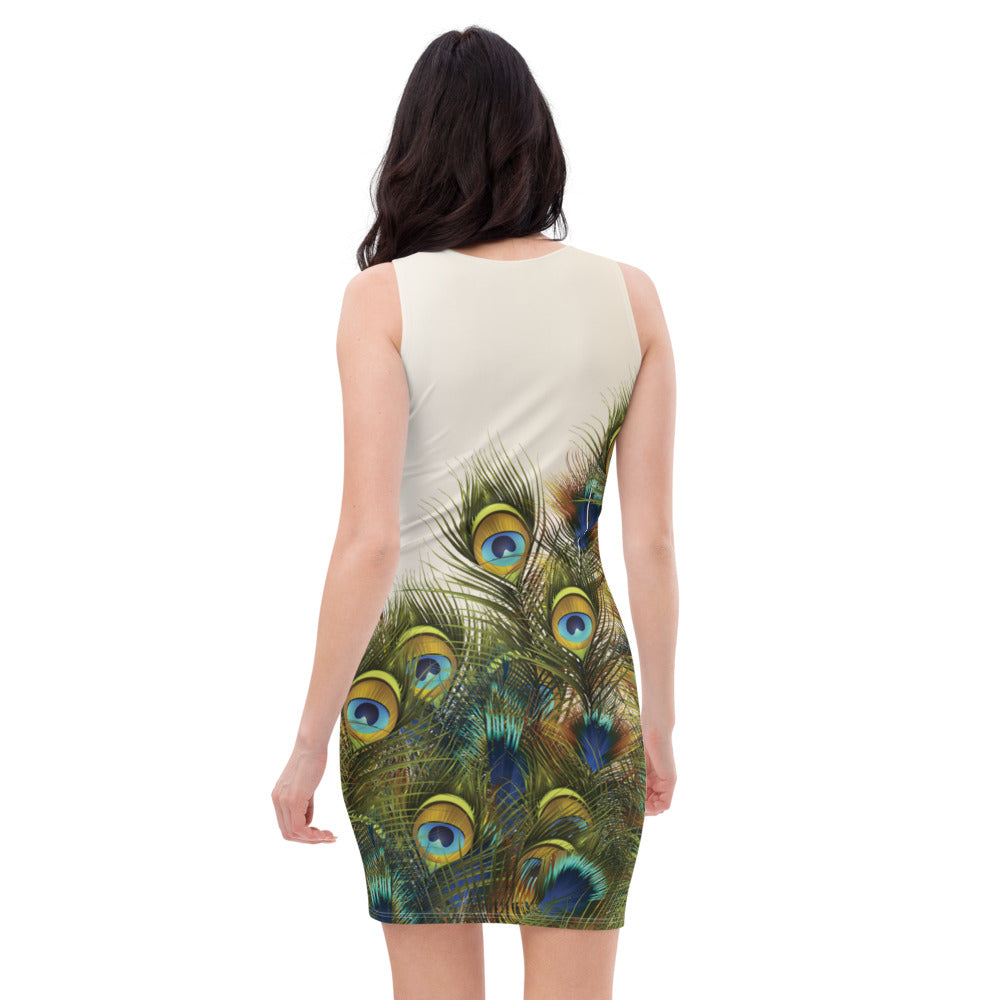 Peacock Feathers - Printed Dress