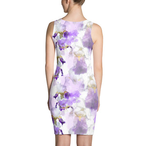 Watercolor Irises - Printed Dress