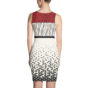 Red Chetah and Black Cream Graphics - Printed Dress