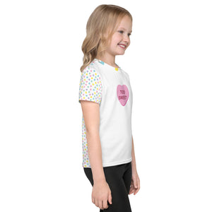 "Too Sweet" Candy Heart - Valentine's Day - Kids T-Shirt