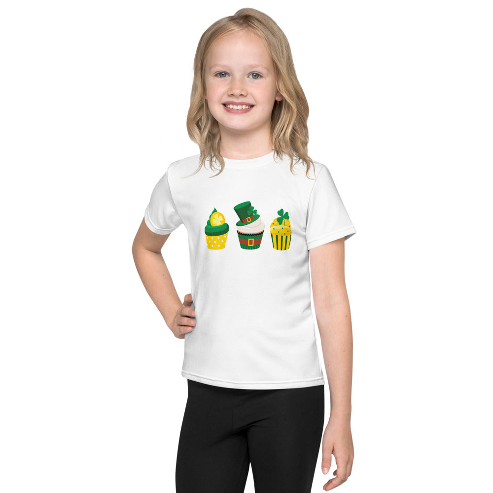 St. Patrick's Day Cupcakes - Kids crew neck t-shirt