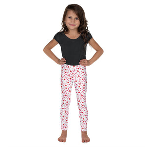 Red Hearts on white - Valentine's Day - Kid's Leggings