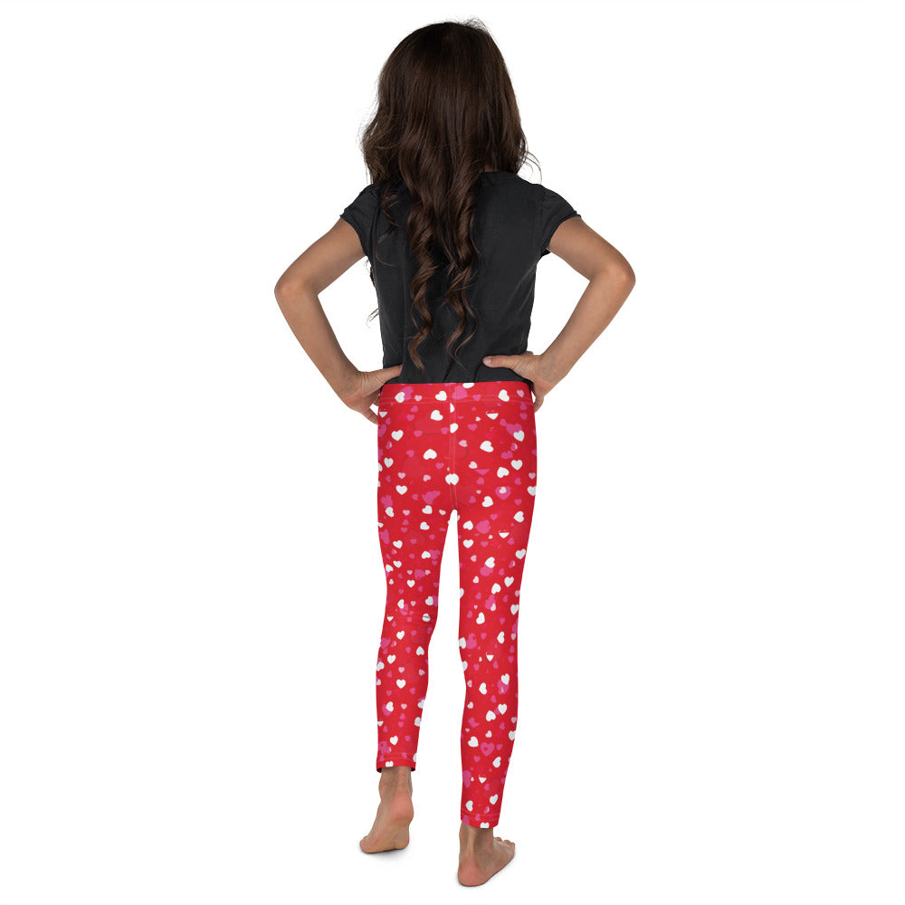 Hearts on Red - Valentine's Day - Kid's Leggings