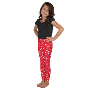 Hearts on Red - Valentine's Day - Kid's Leggings