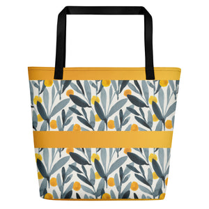 Yellows and Grays - Beach Bag