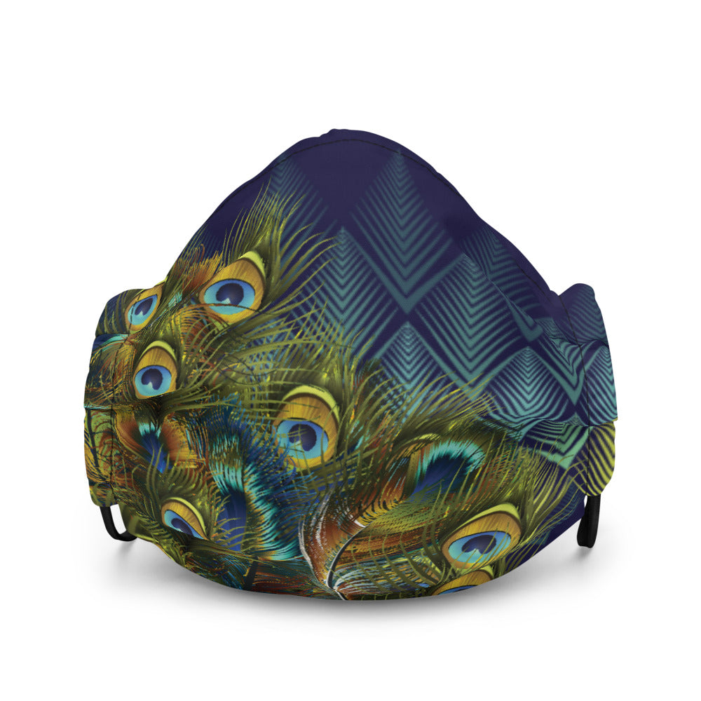 Peacock Feathers - Premium Face Mask