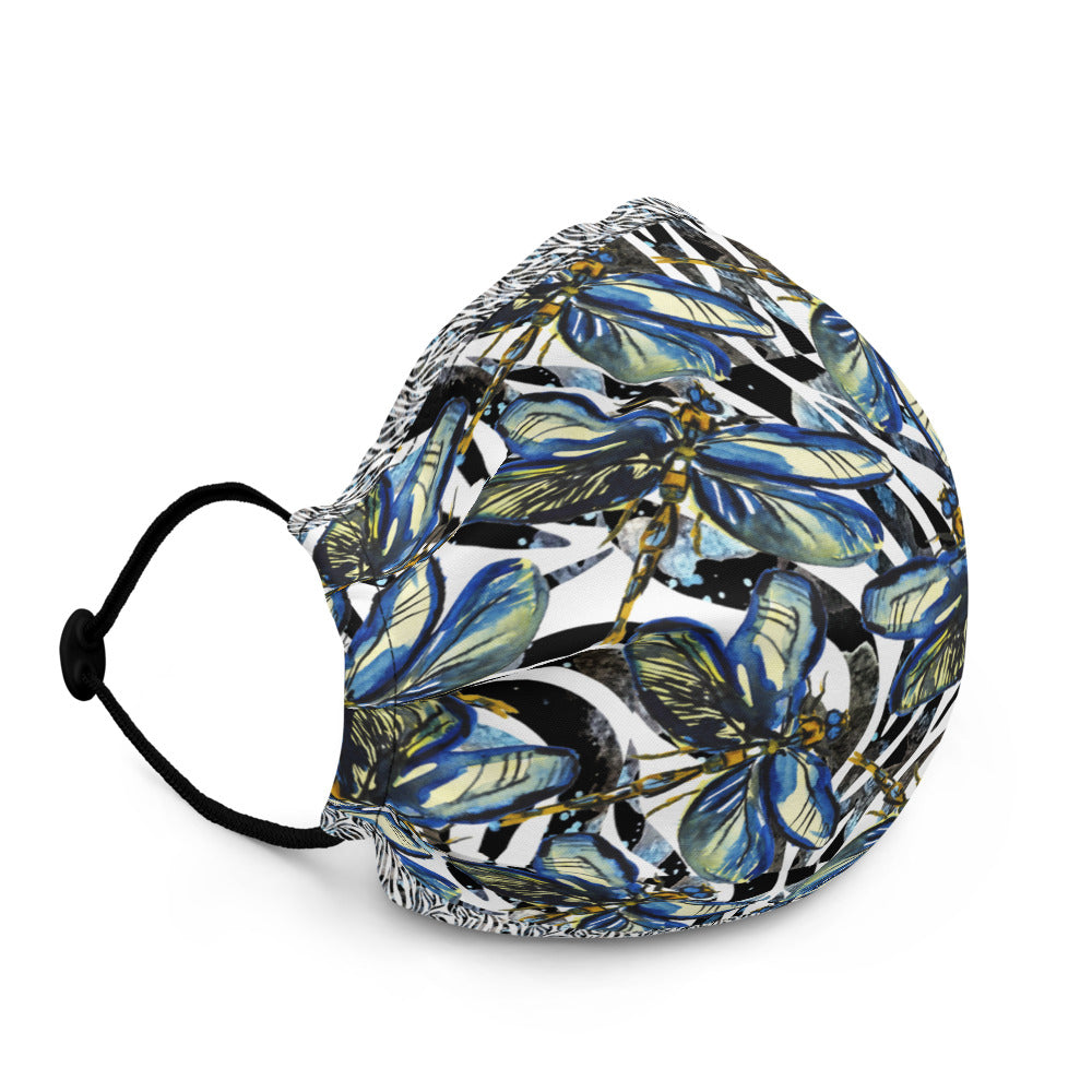 Zebra Dragonflies - Premium Face Mask