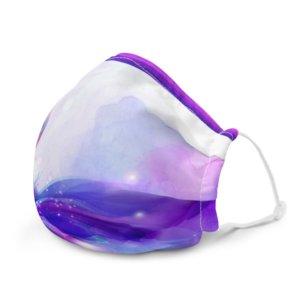 Purple Butterfly Splash - Premium Face Mask