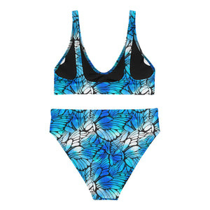 Blue Butterflies - Recycled High-Waisted Bikini