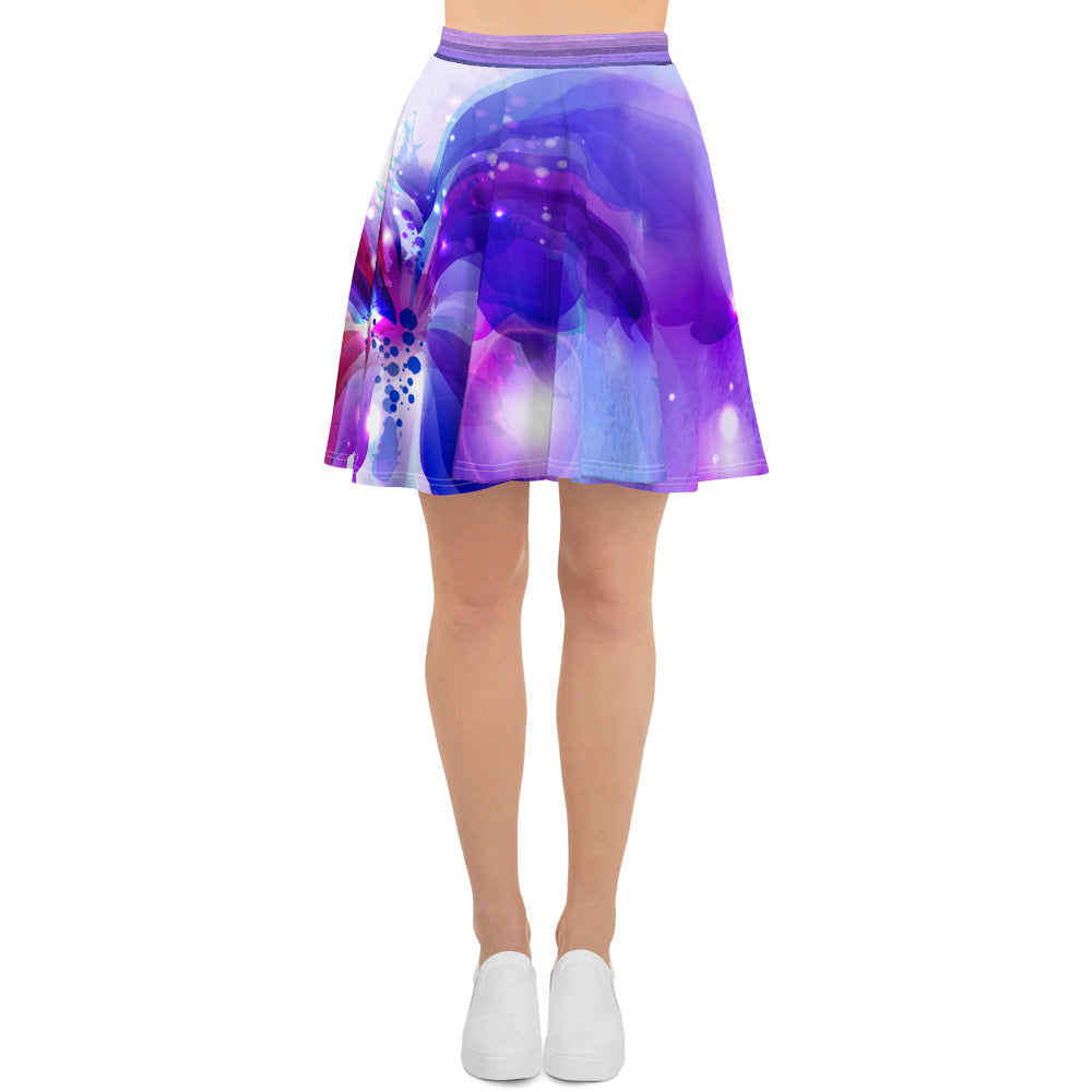 Purple Butterfly Splash - Skater Skirt