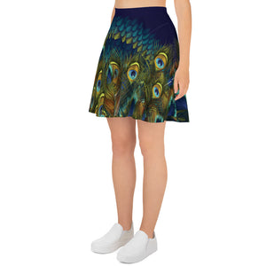 Peacock Feathers - Skater Skirt